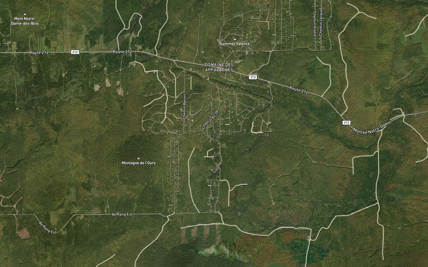 Satellite map of the Lac des Canards