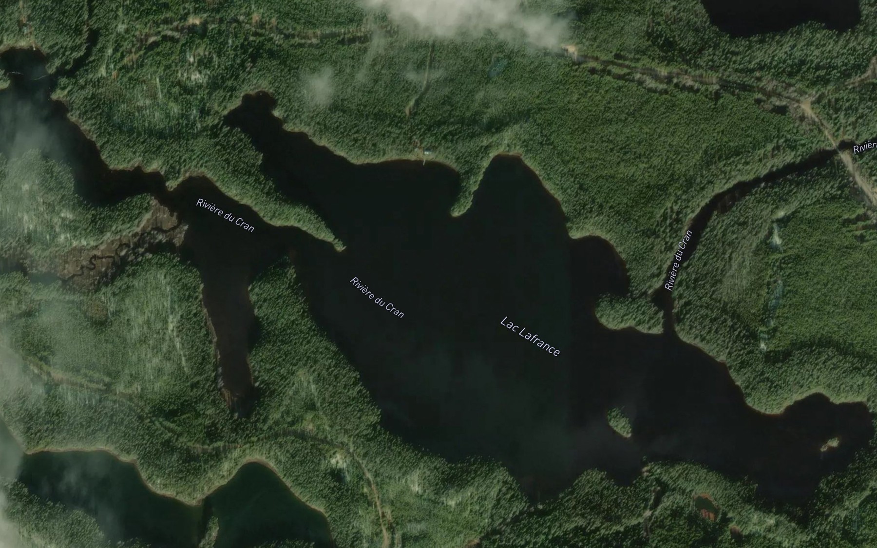 Satellite map of the Lac Lafrance