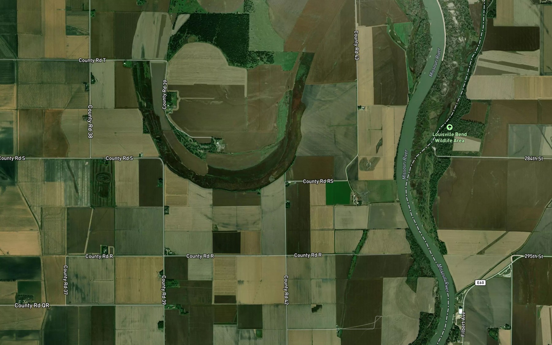 Satellite map of the Lake Quinnebaugh