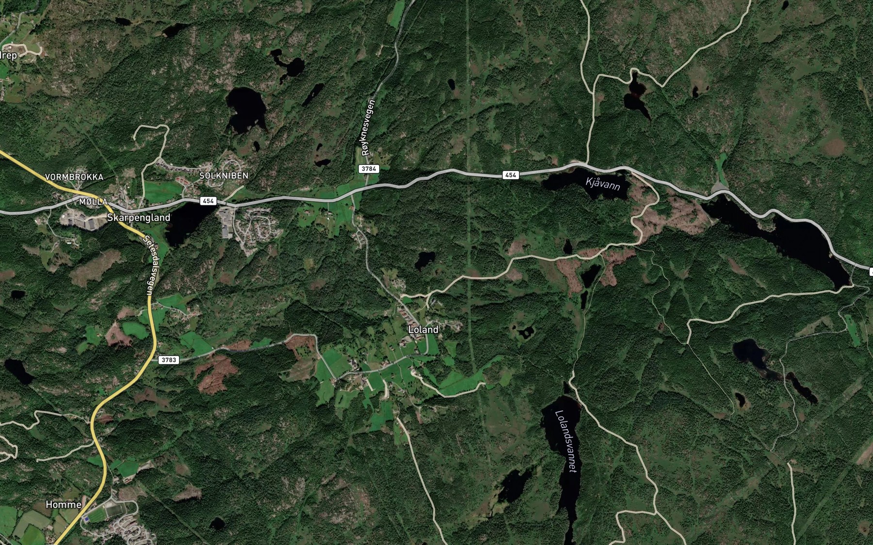 Satellite map of the Lille Nordtjonn