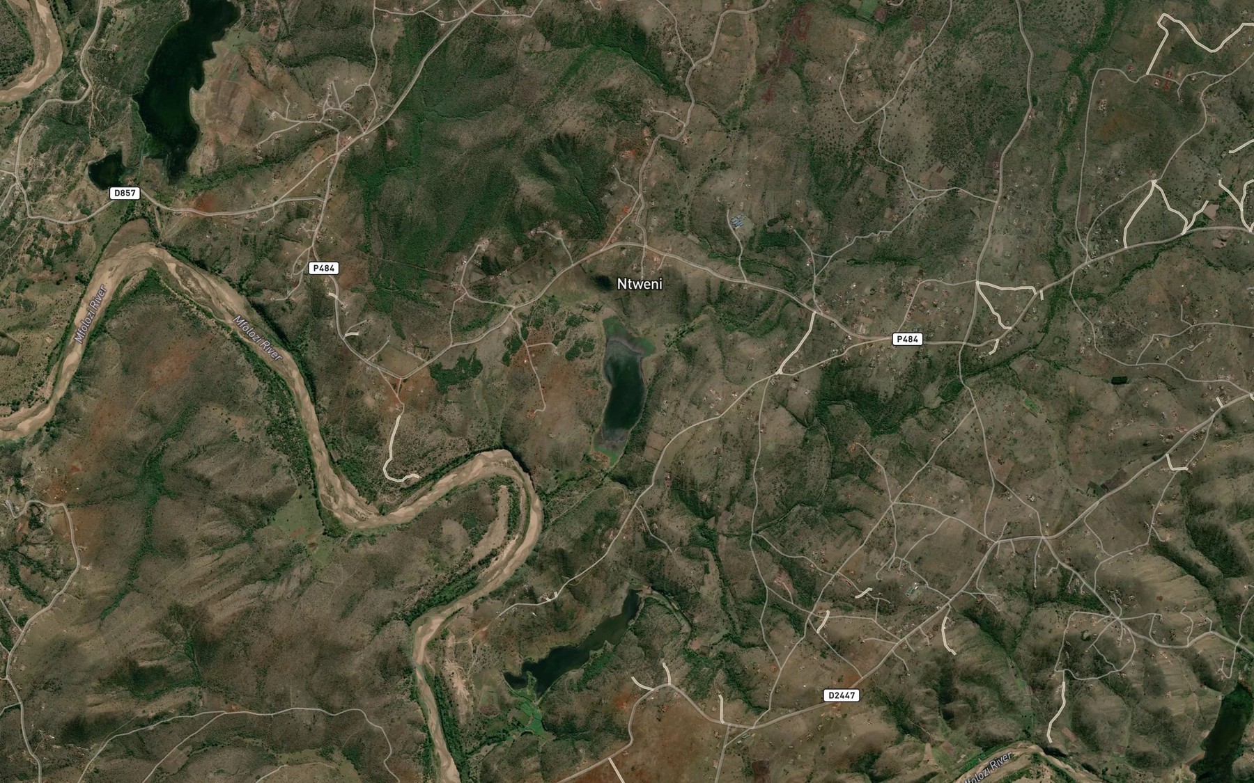 Satellite map of the Ntweni