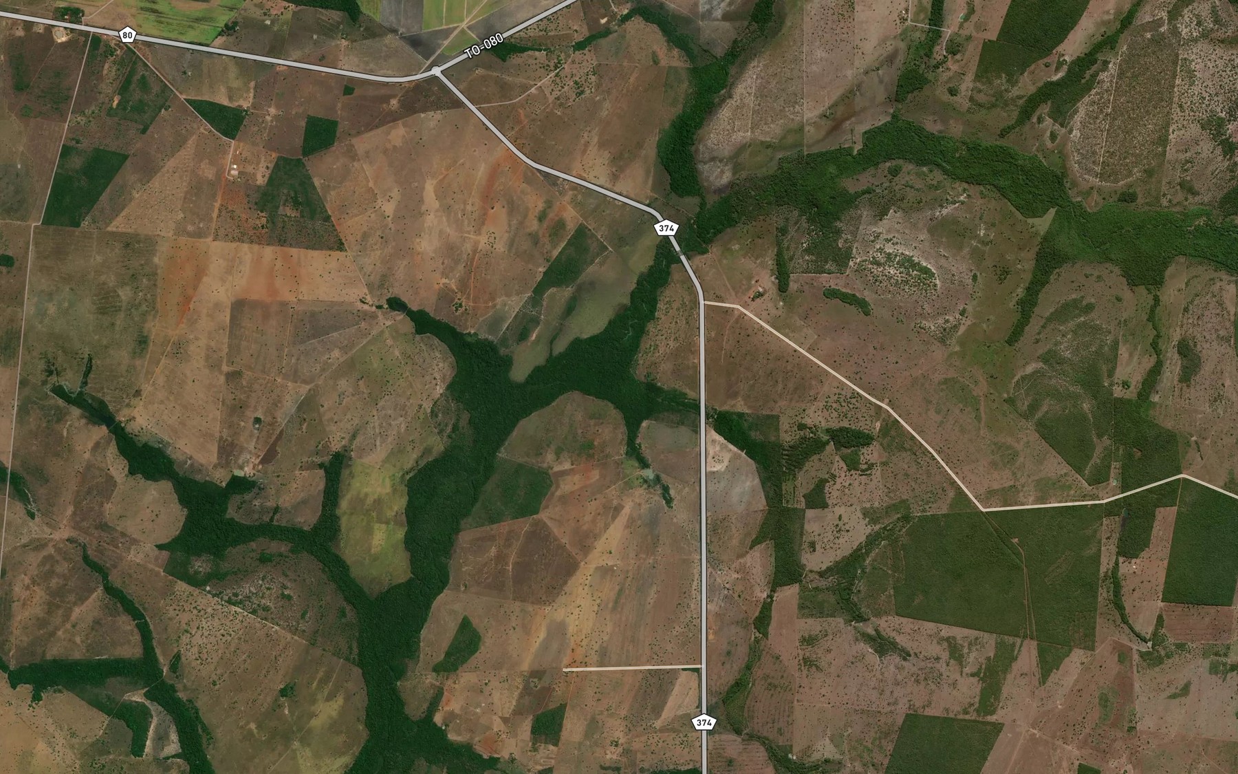 Satellite map of the Corrego Sape