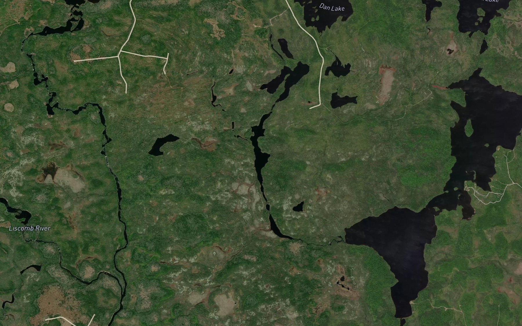 Satellite map of the Second Lake