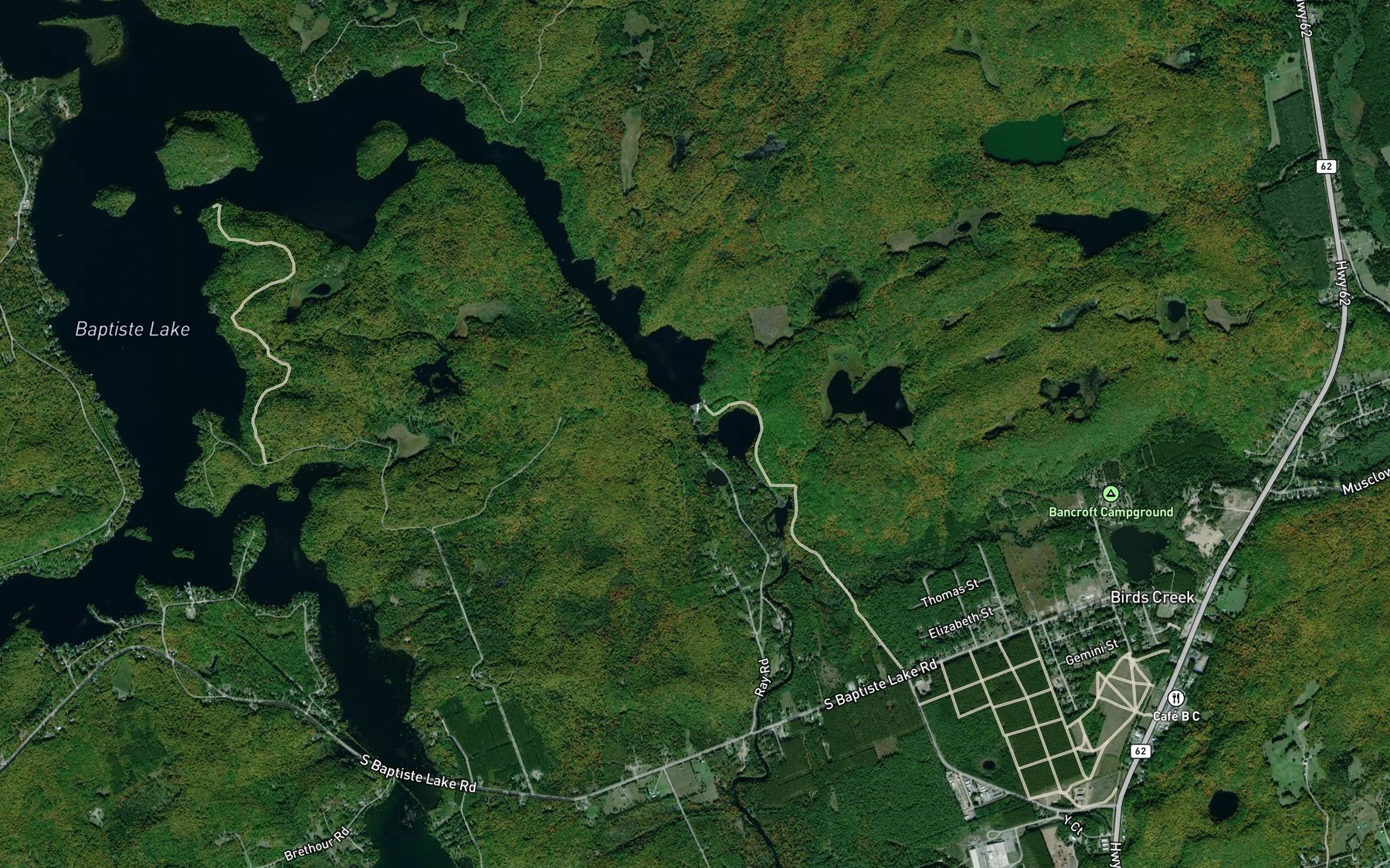 Satellite map of the Horseshoe Bay
