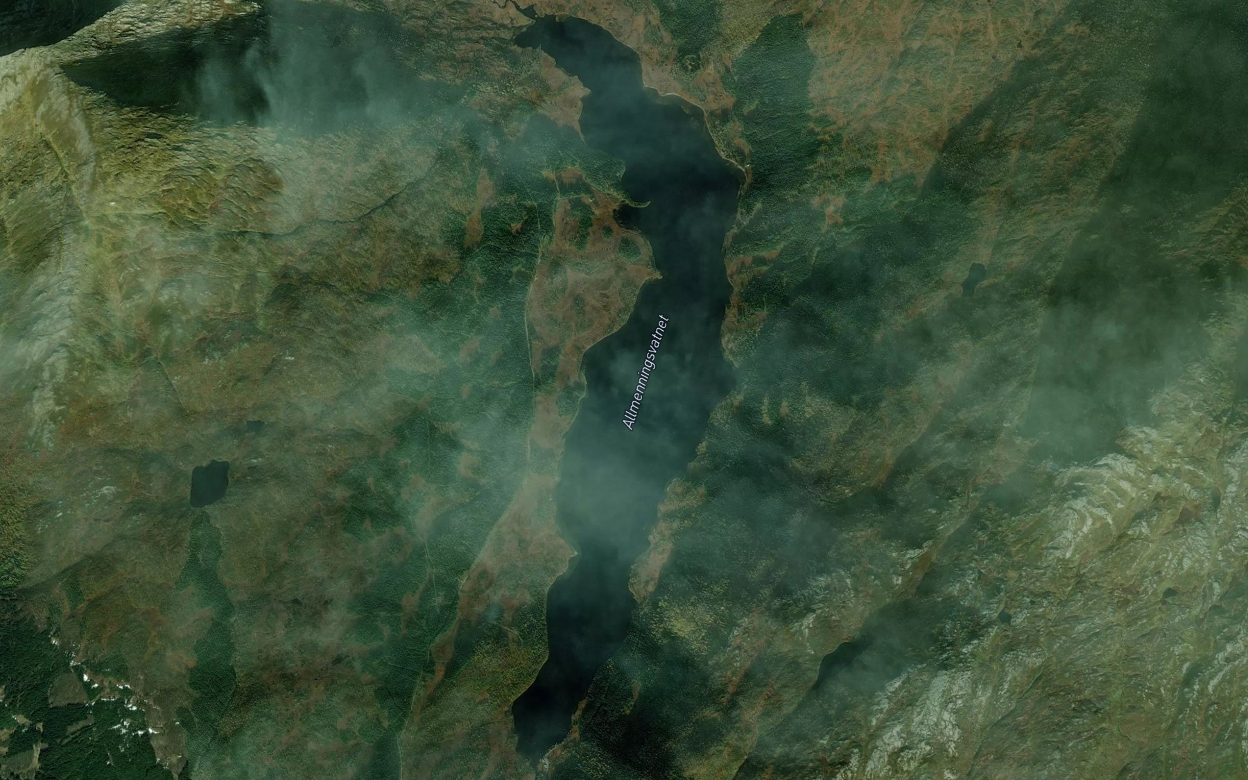 Satellite map of the Allmenningsvatnet