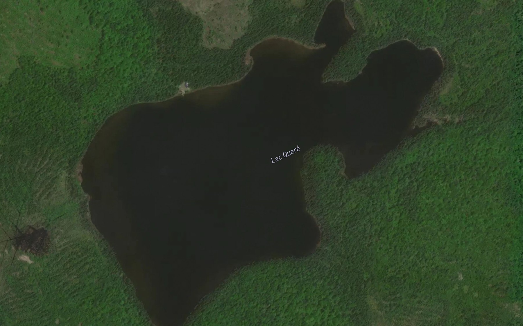 Satellite map of the Lac Quere