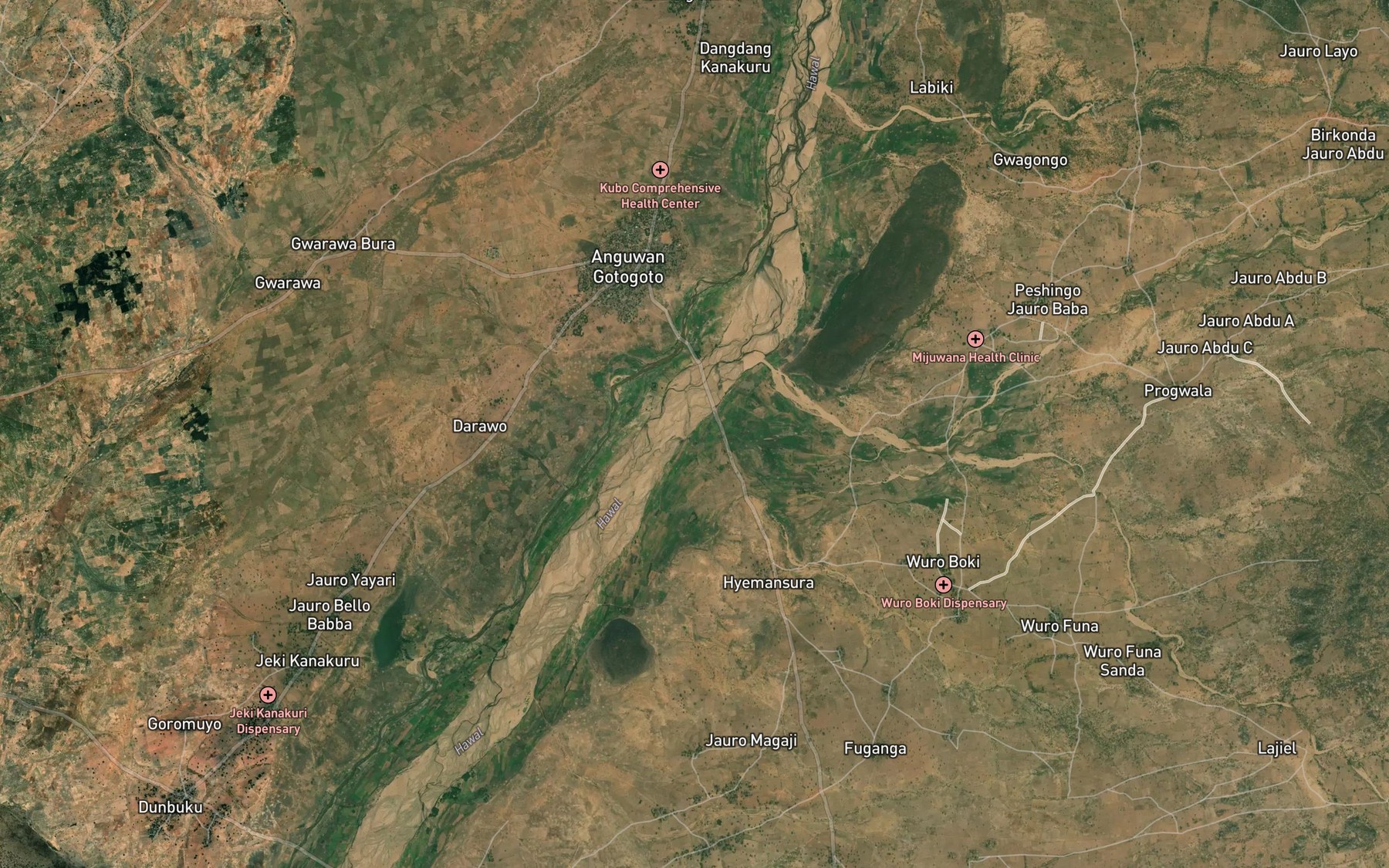 Satellite map of the Mayel Kafadi