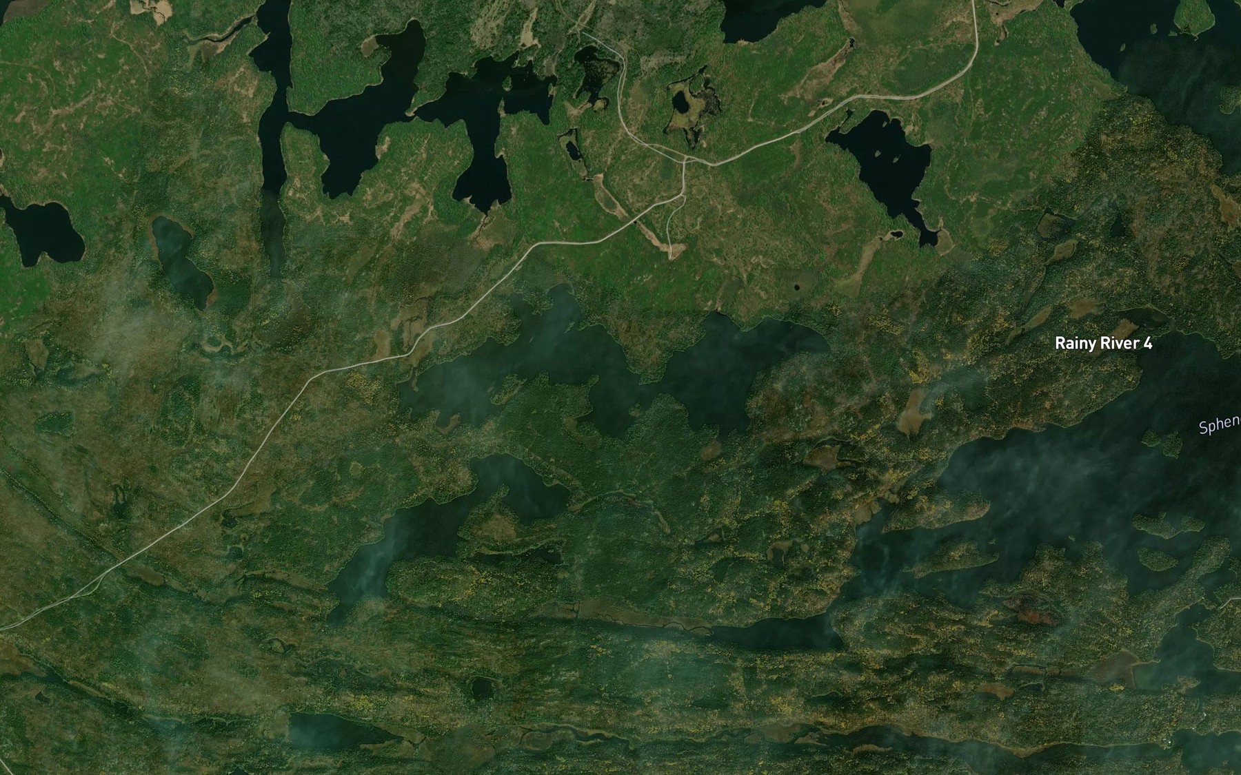 Satellite map of the Sugar Lake