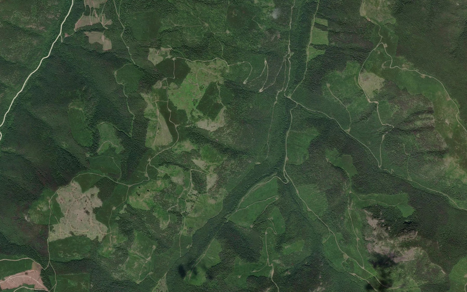 Satellite map of the Big Goat Creek