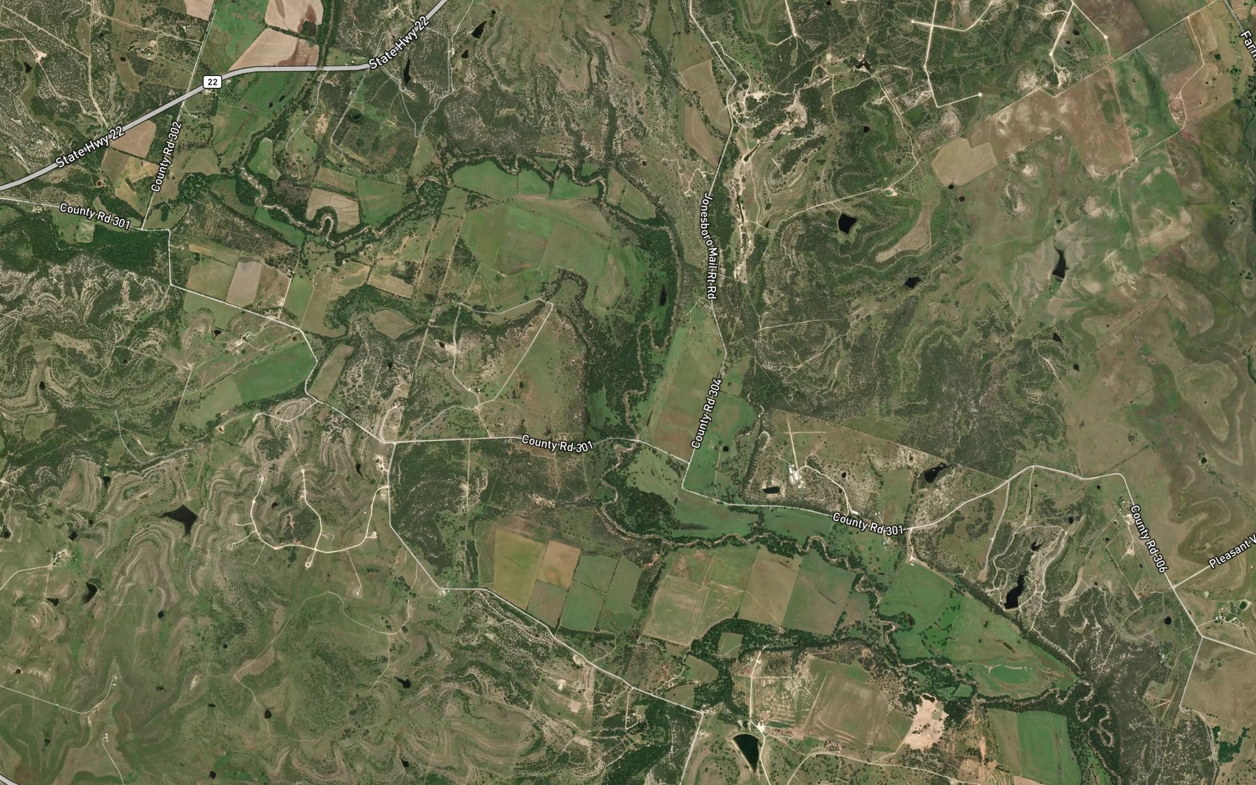 Satellite map of the Alexander Creek