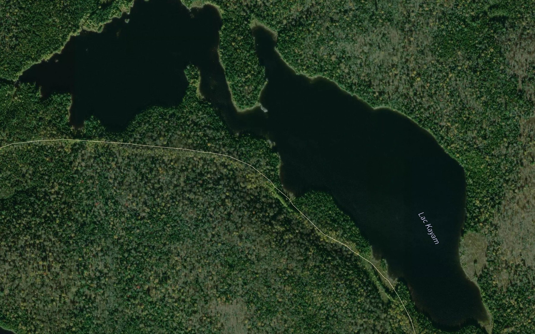 Satellite map of the Lac Kayam
