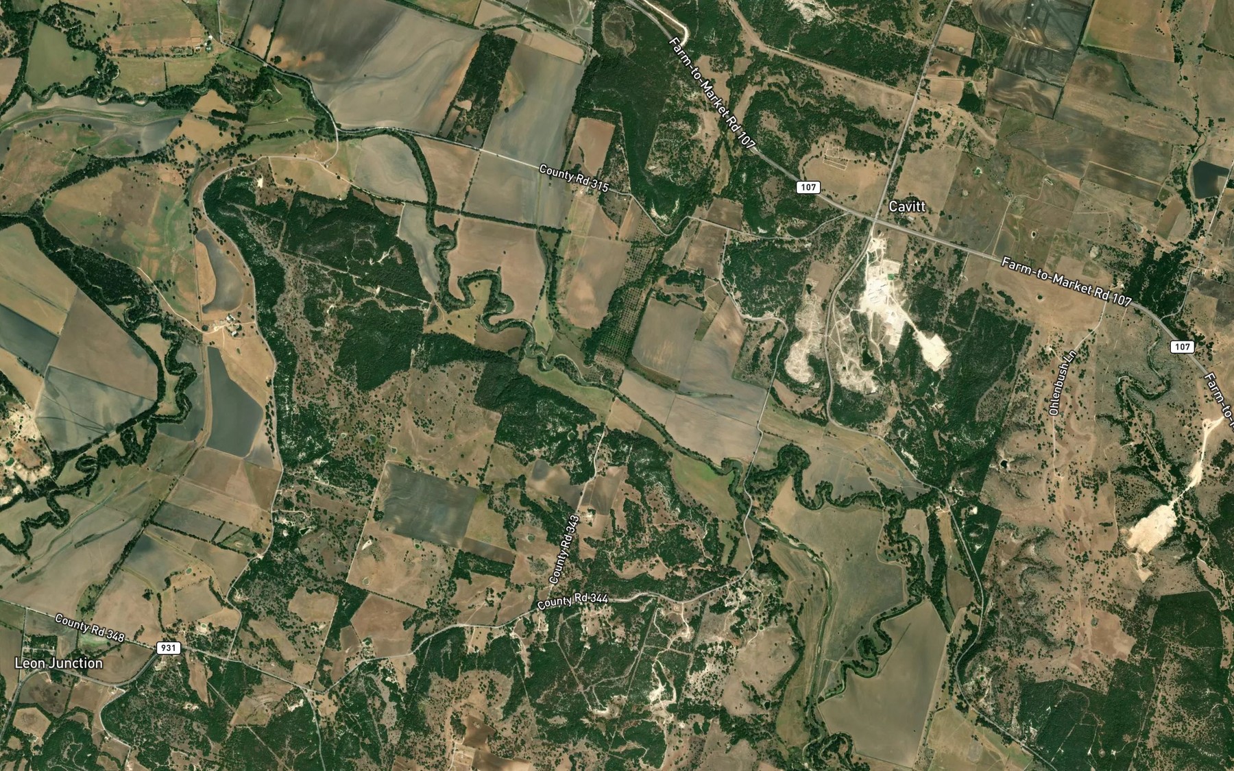 Satellite map of the Pew Branch