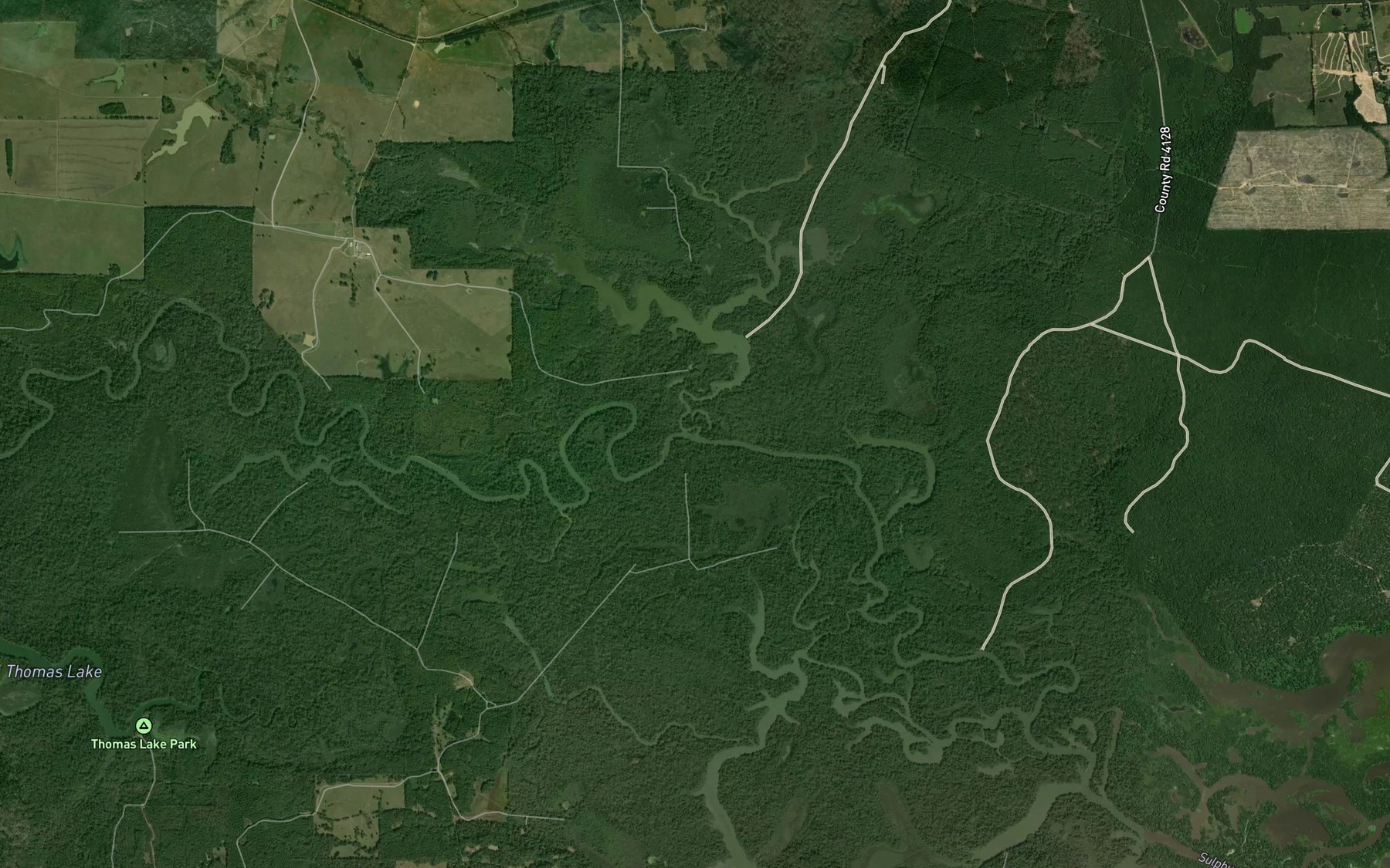 Satellite map of the Anderson Creek