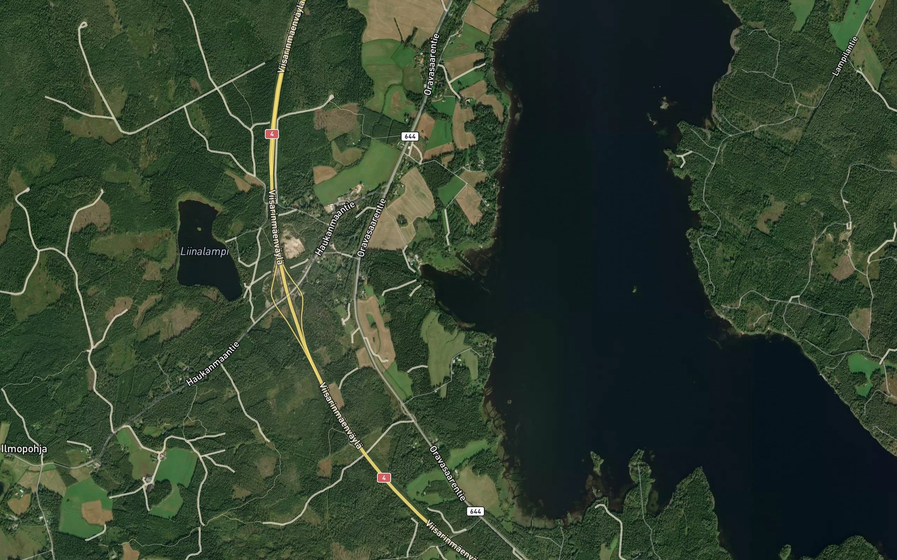 Satellite map of the Liaslahti