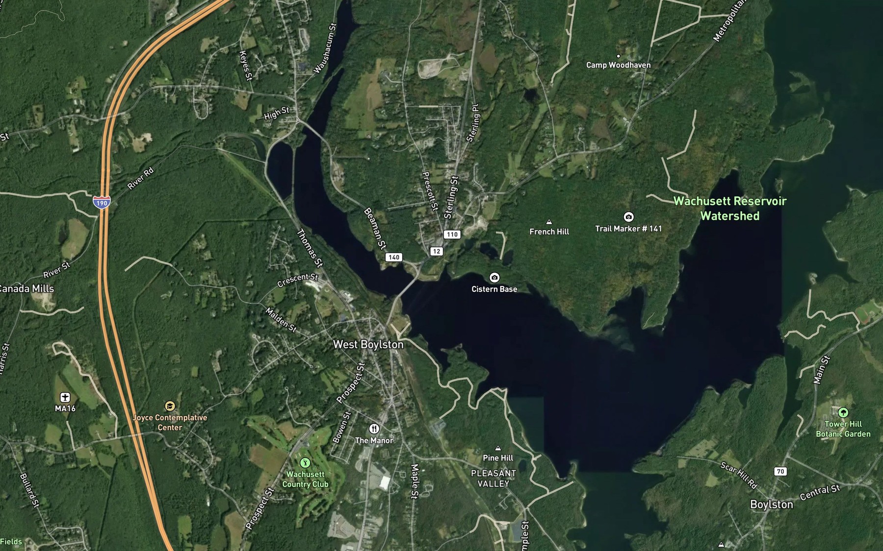 Satellite map of the Spot 2