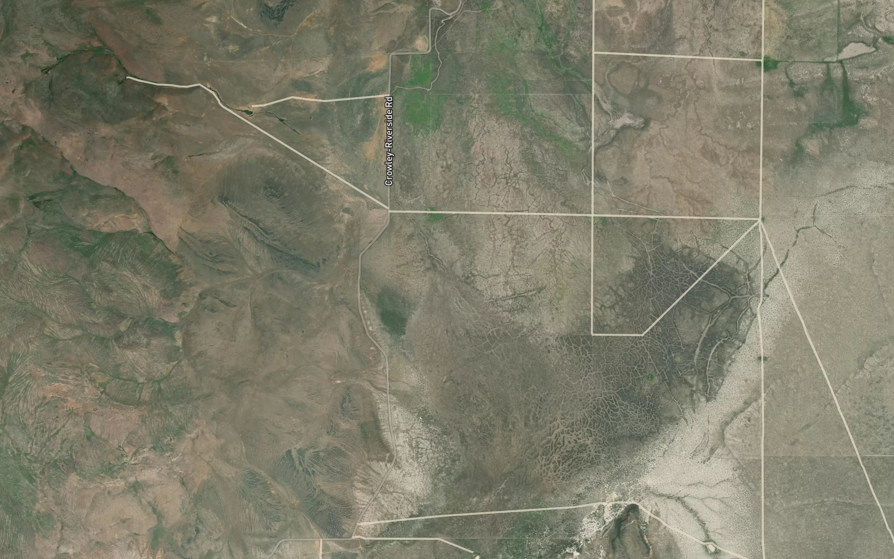 Satellite map of the Crowley Creek