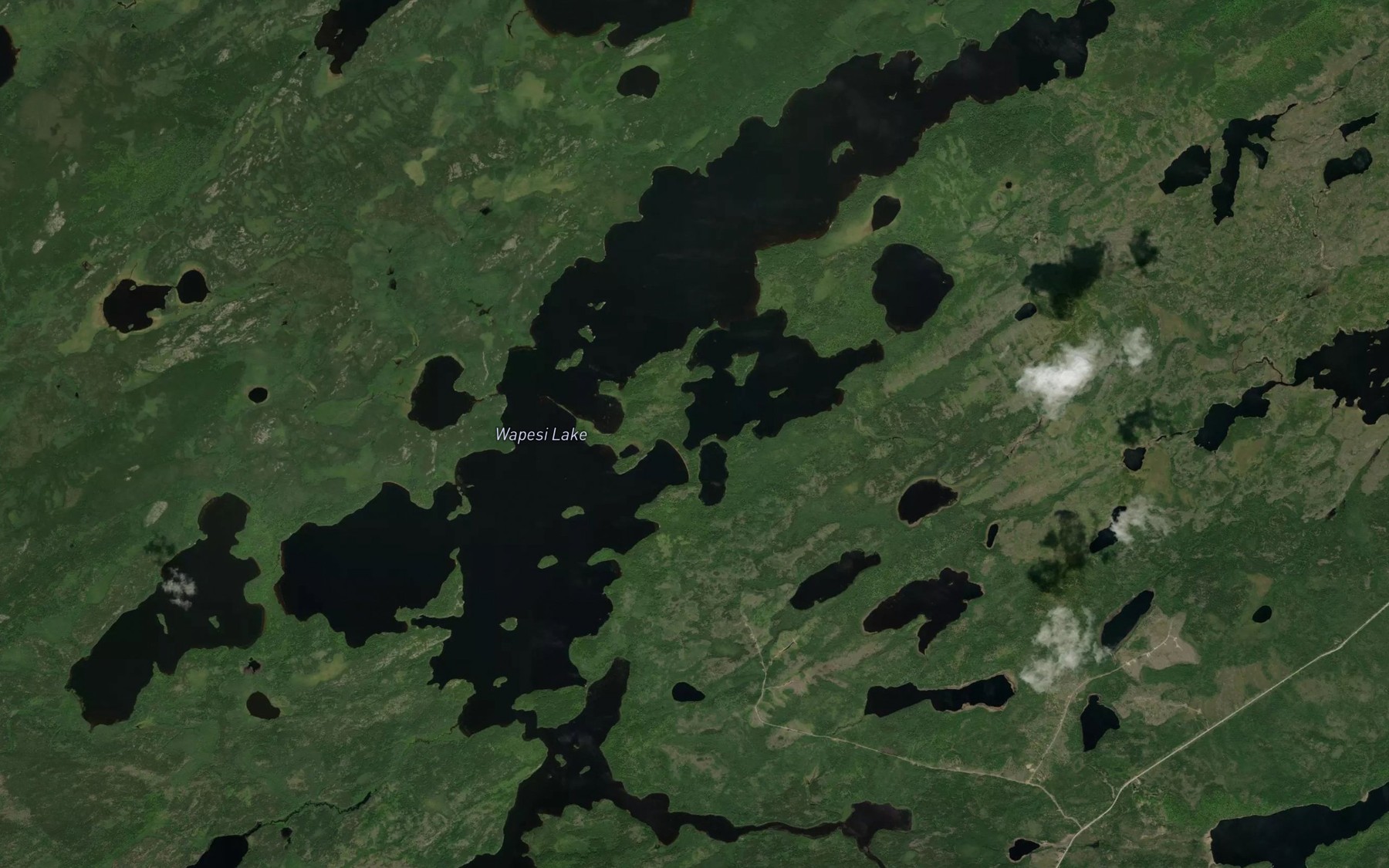 Satellite map of the Wapesi Lake