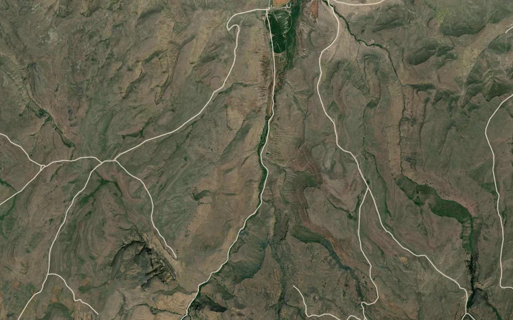 Satellite map of the Medley Creek