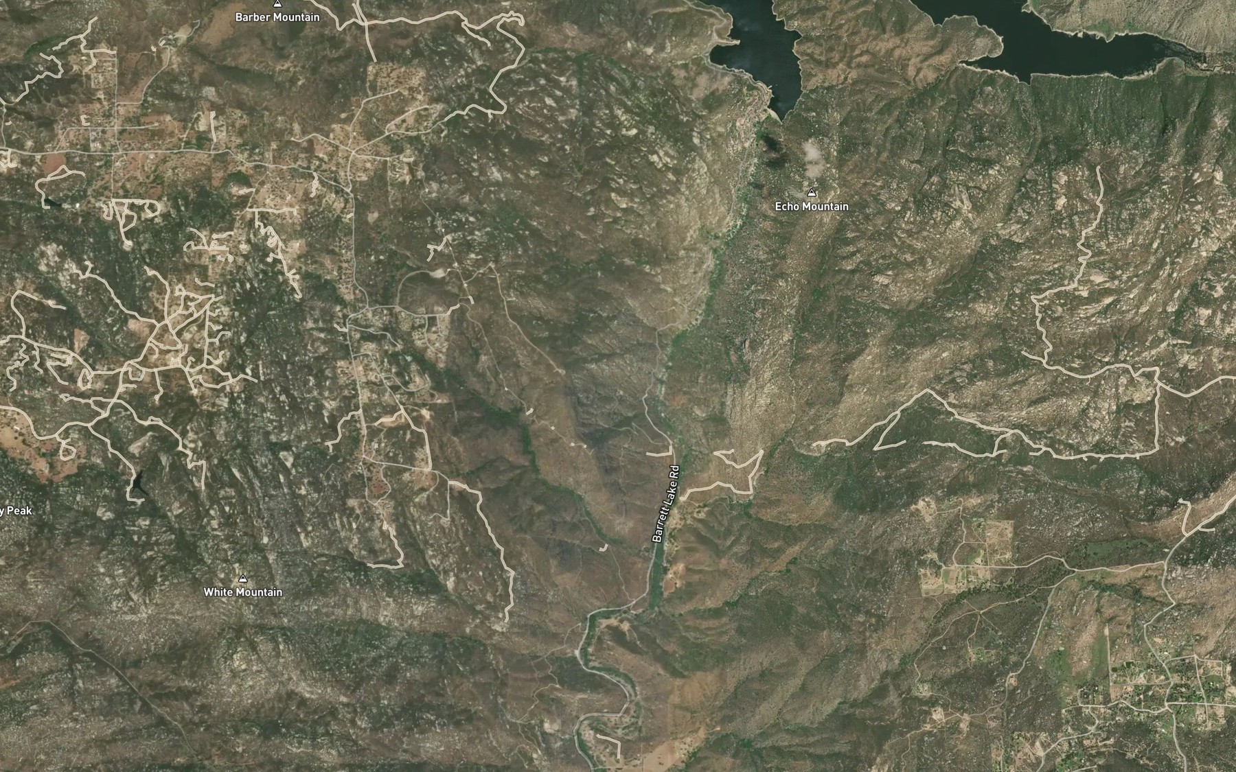 Satellite map of the San Diego City Conduit