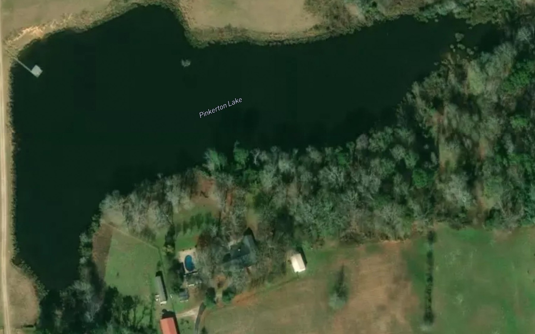 Satellite map of the Pinkerton Lake