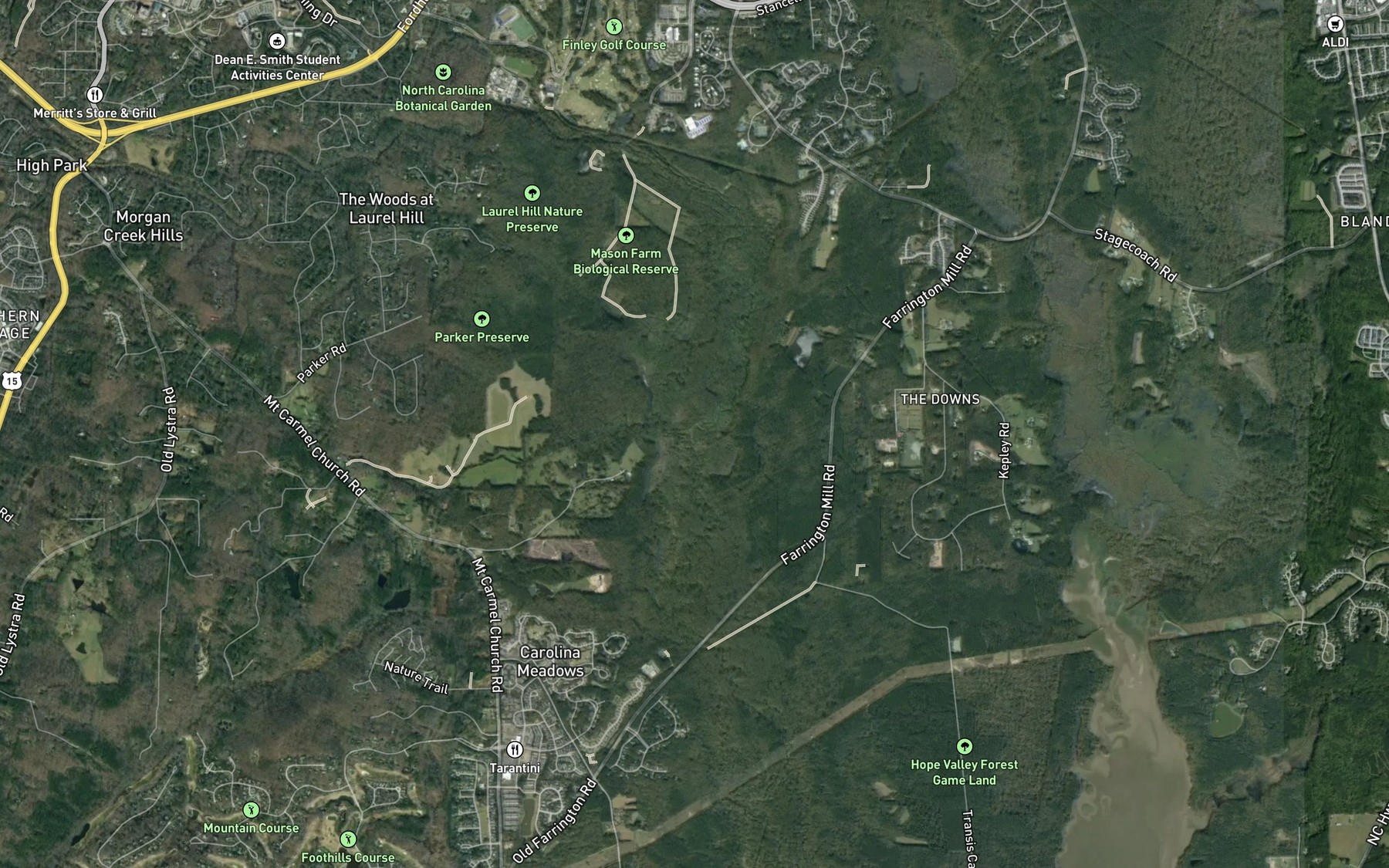 Satellite map of the Buck Branch
