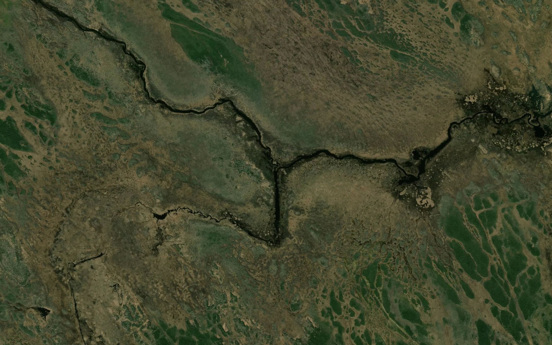 Satellite map of the Gypsum Creek