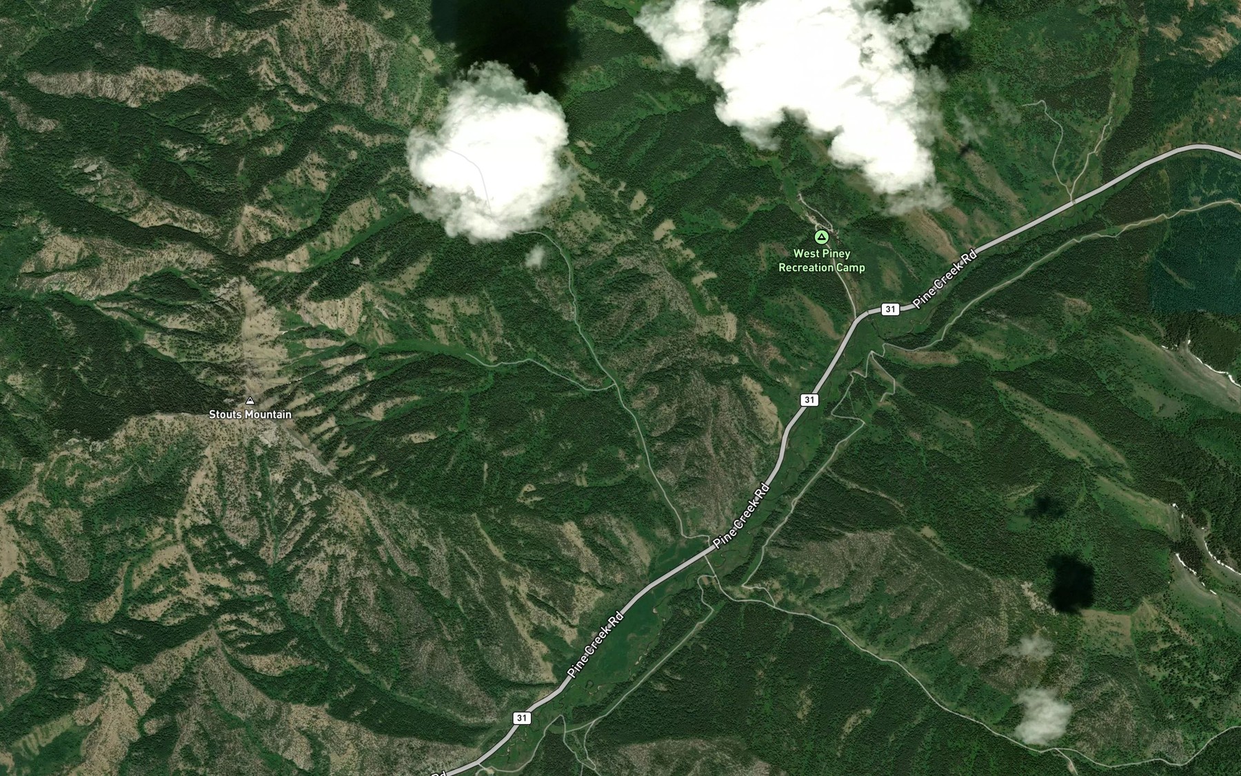 Satellite map of the Gopher Creek
