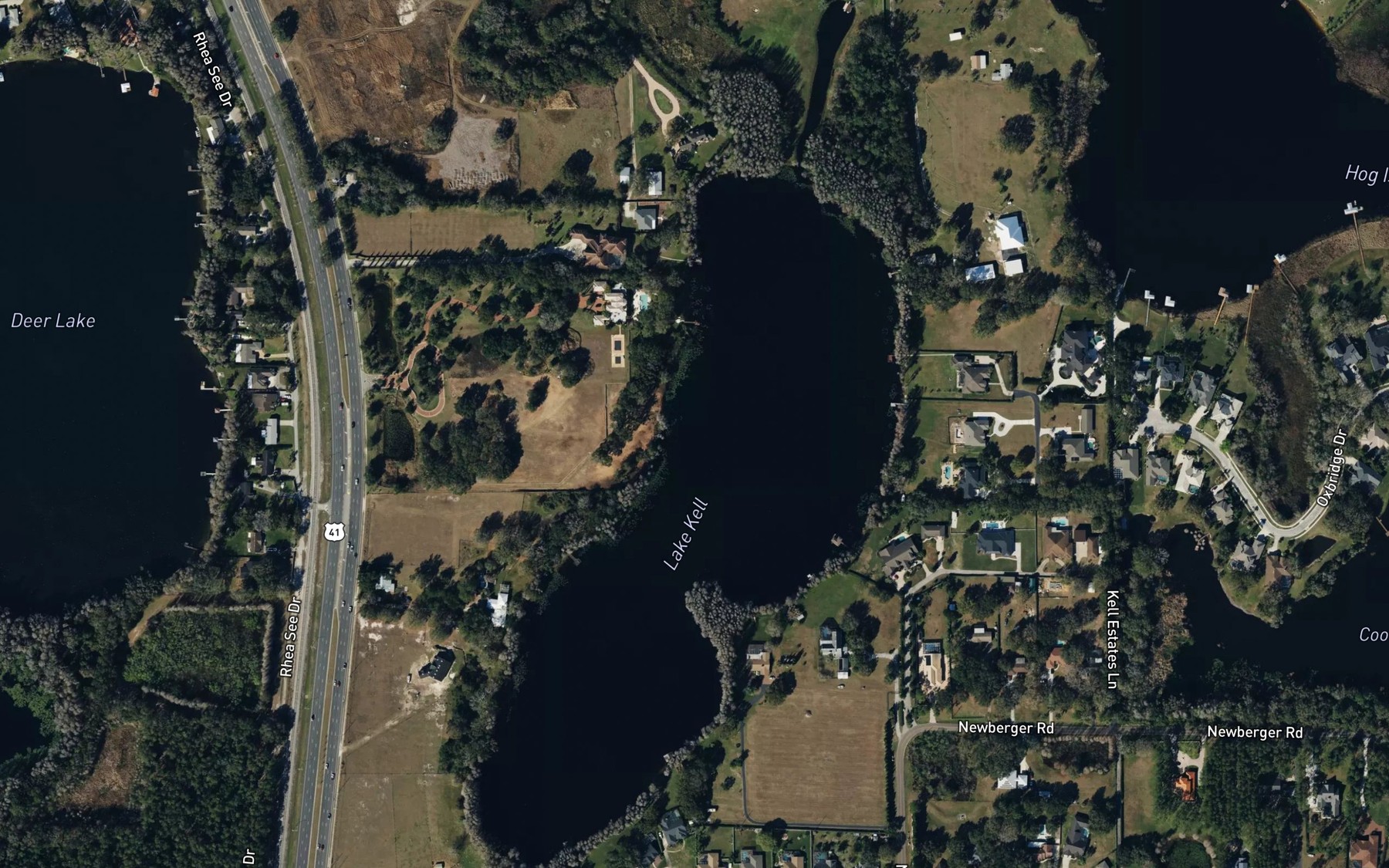 Satellite map of the Lake Kell