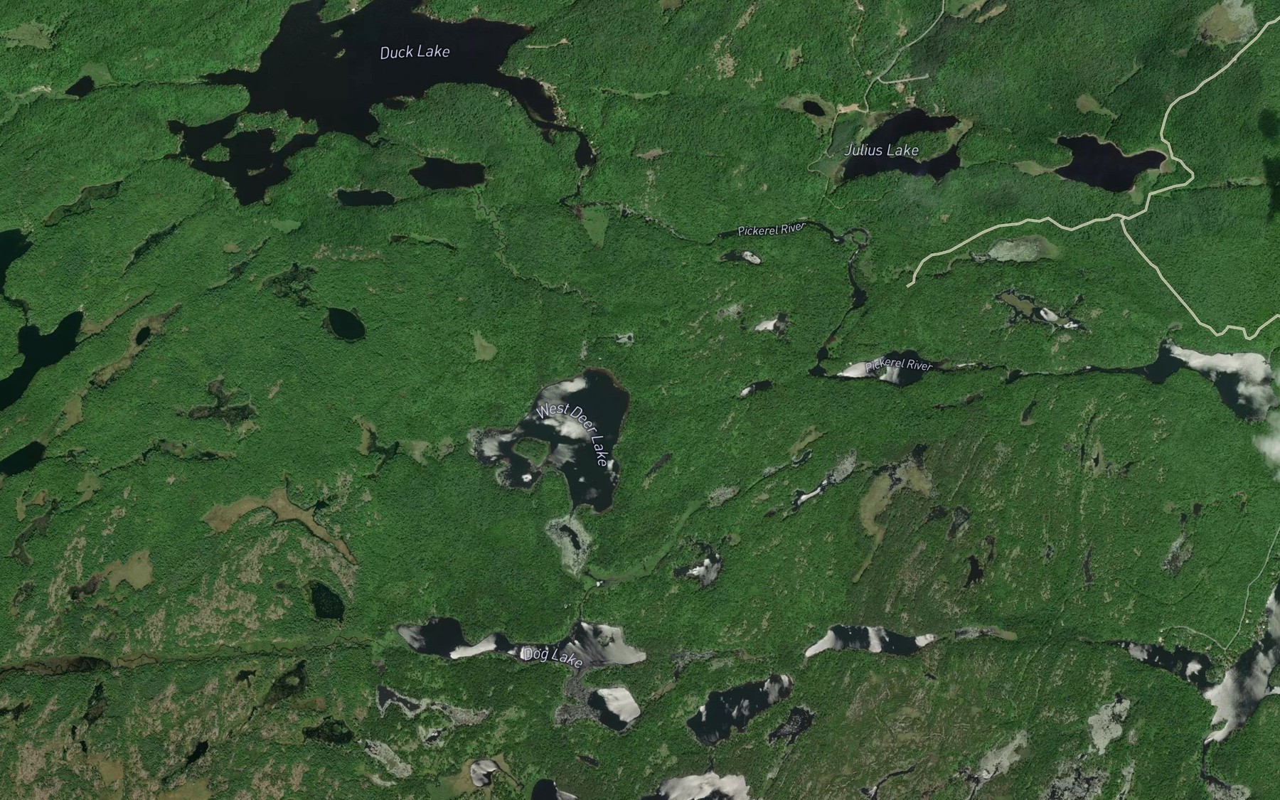 Satellite map of the Long Slide