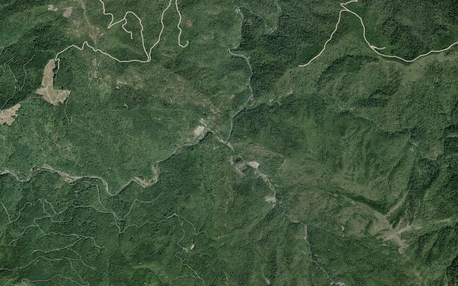 Satellite map of the Slide Creek