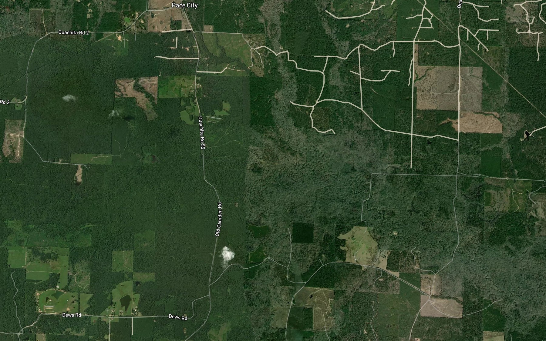 Satellite map of the Gum Creek
