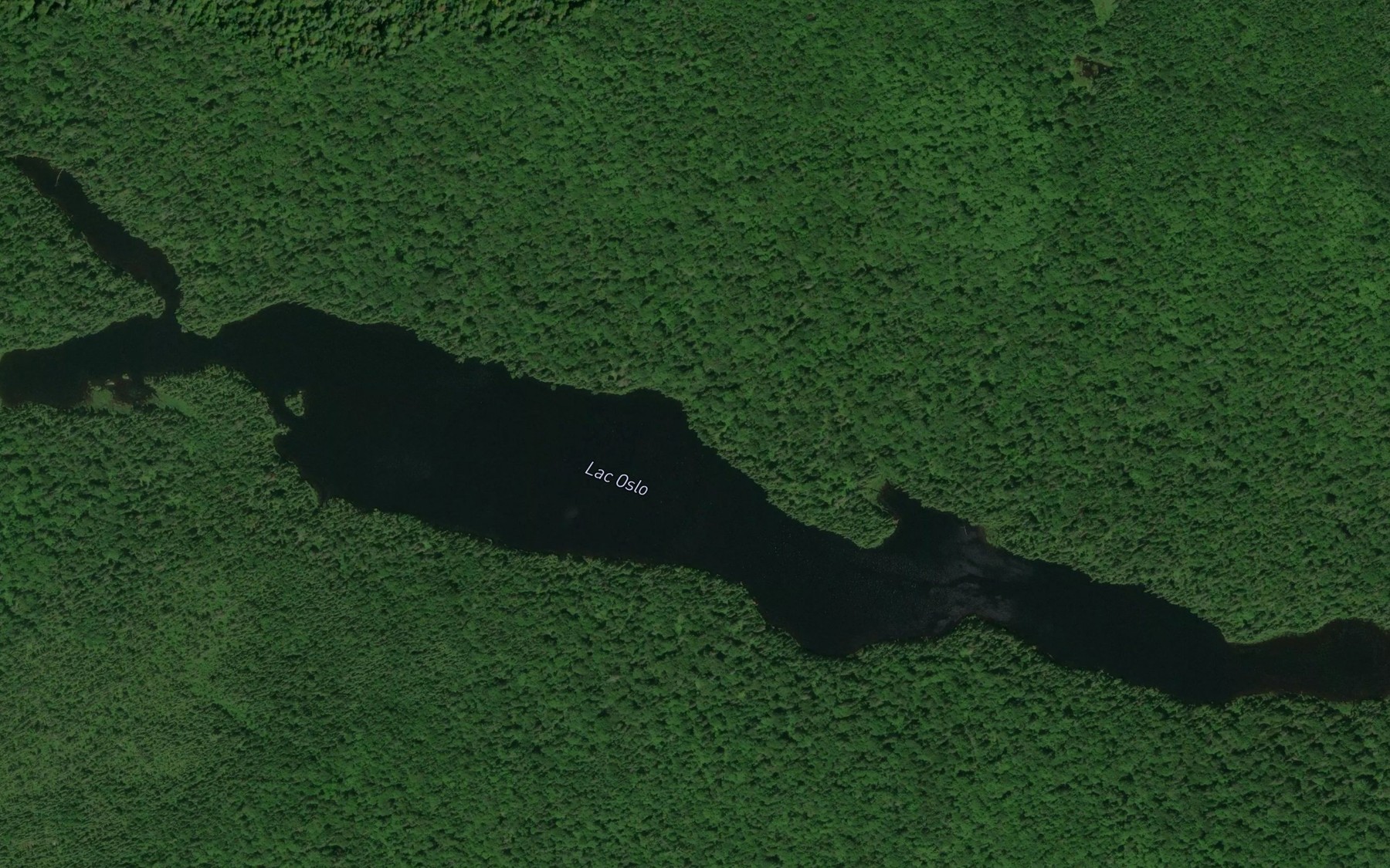 Satellite map of the Lac Oslo