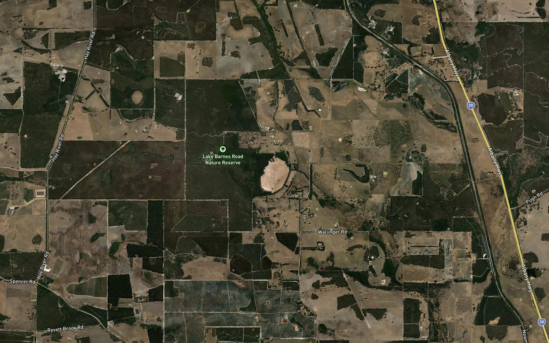 Satellite map of the Lake Barnes