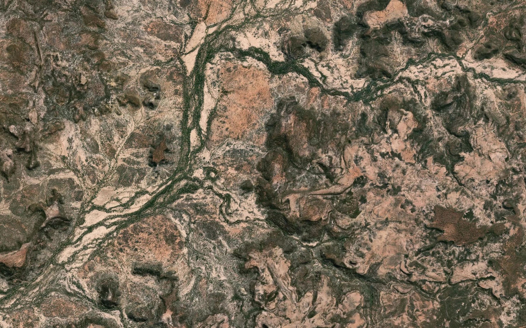 Satellite map of the Sandy Creek