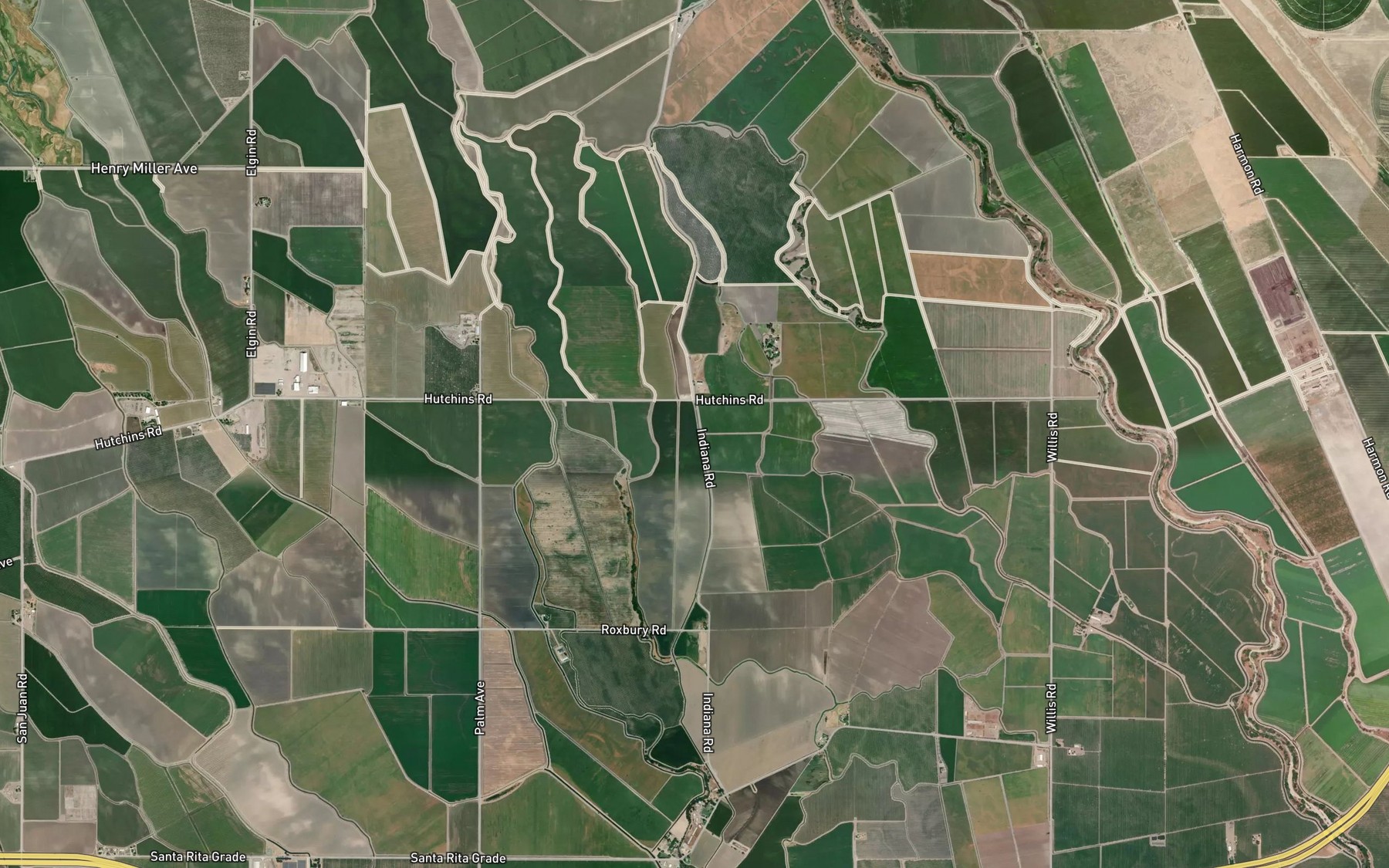 Satellite map of the Santa Rita Ditch