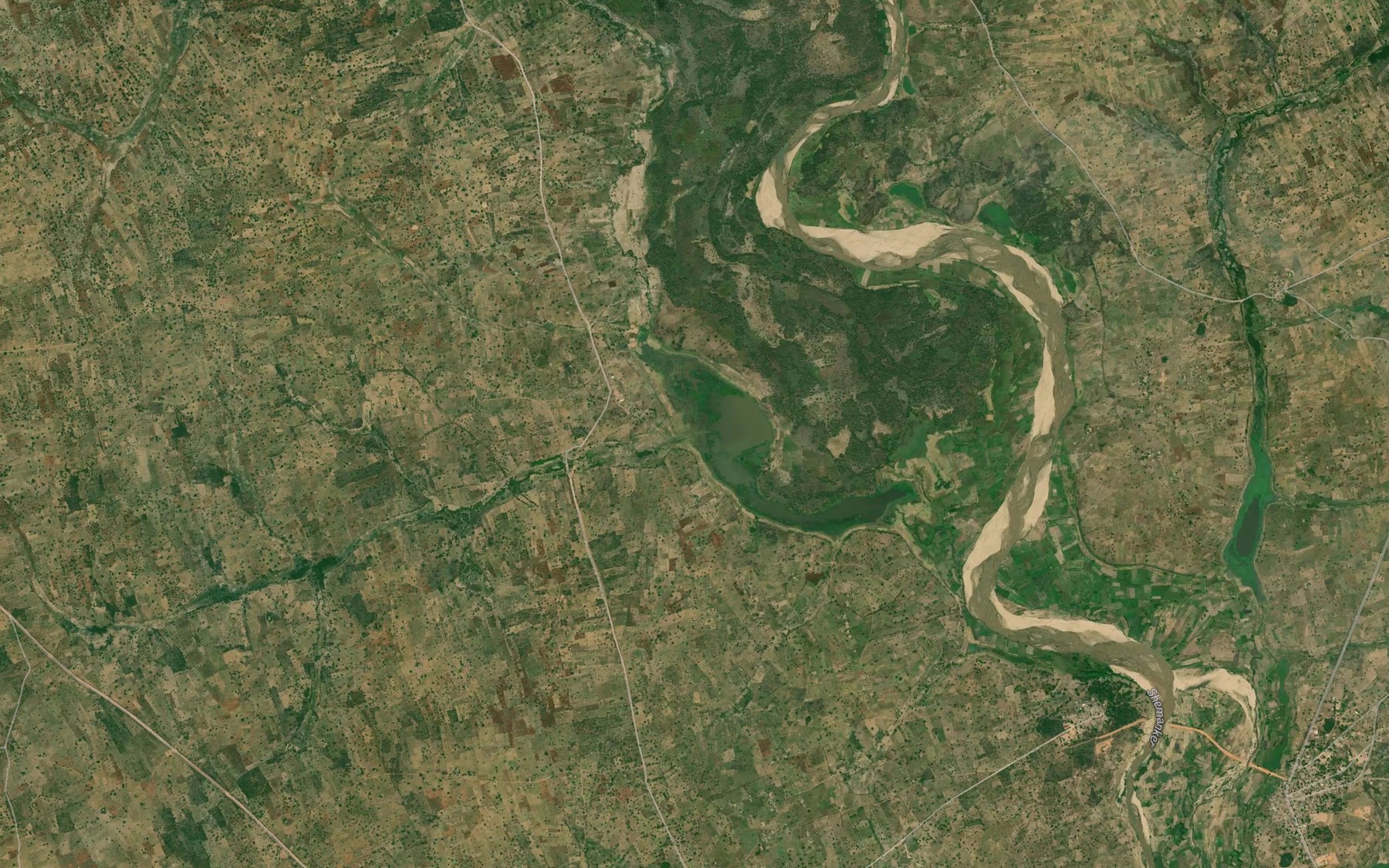 Satellite map of the River Ruam