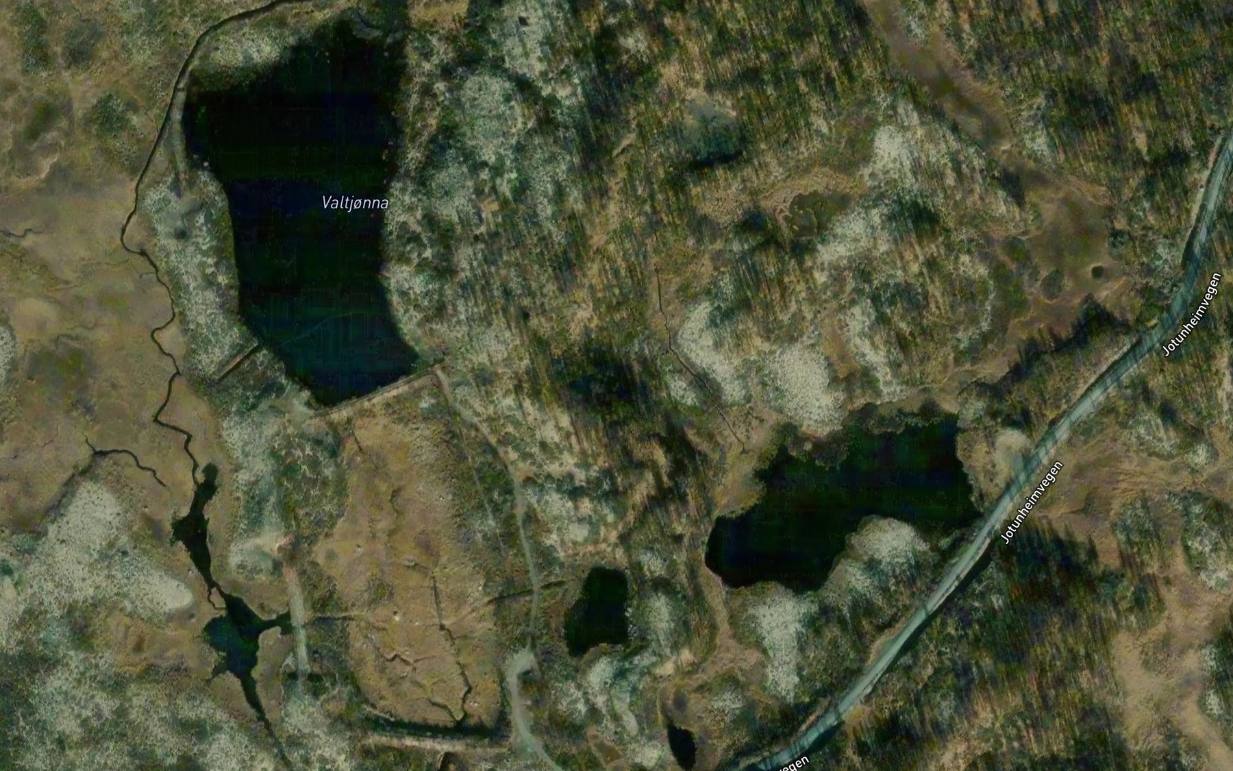 Satellite map of the Valtjorna