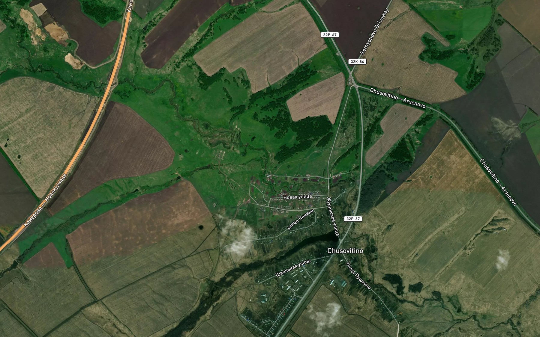 Satellite map of the Verkhnyaya Chernoushka