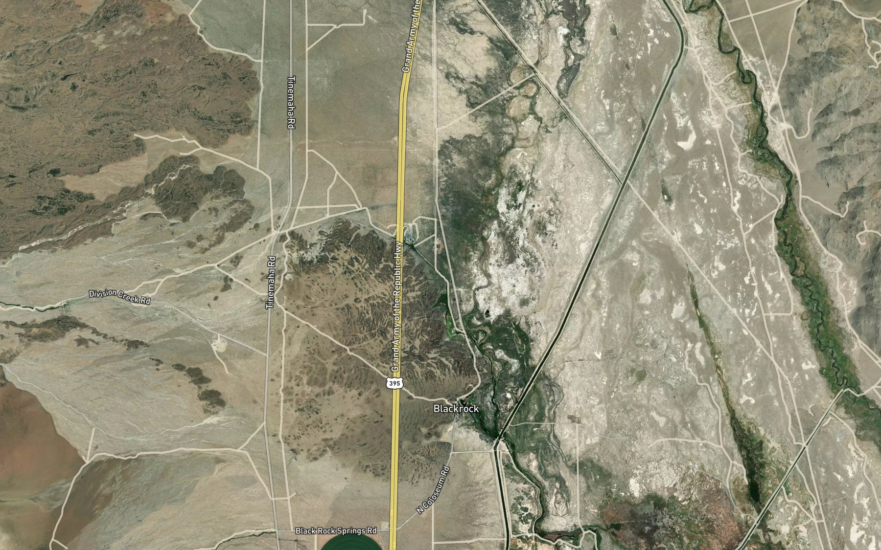 Satellite map of the Division Creek Ditch