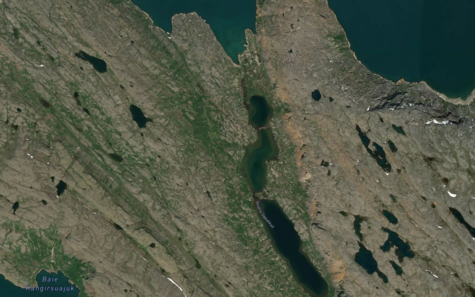 Satellite map of the Riviere Sapukkait