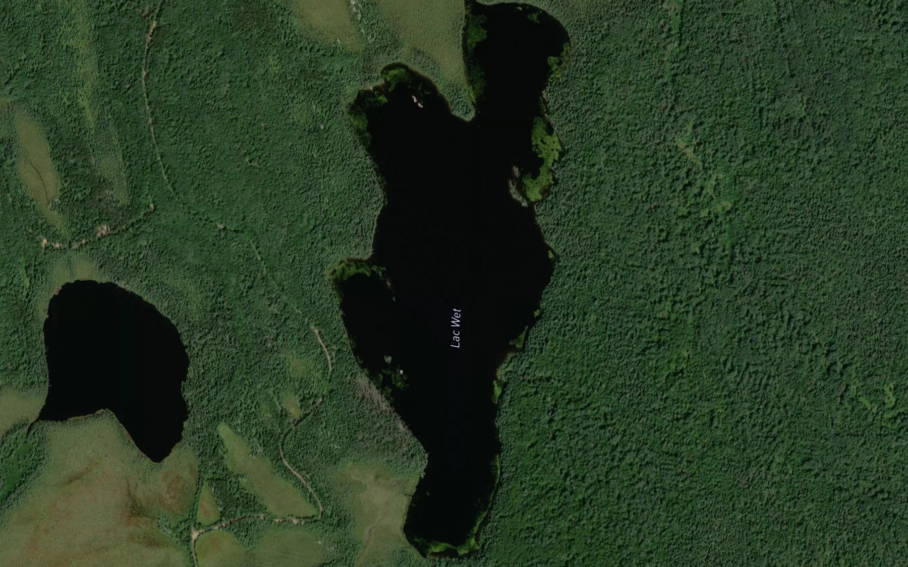 Satellite map of the Lac Wet