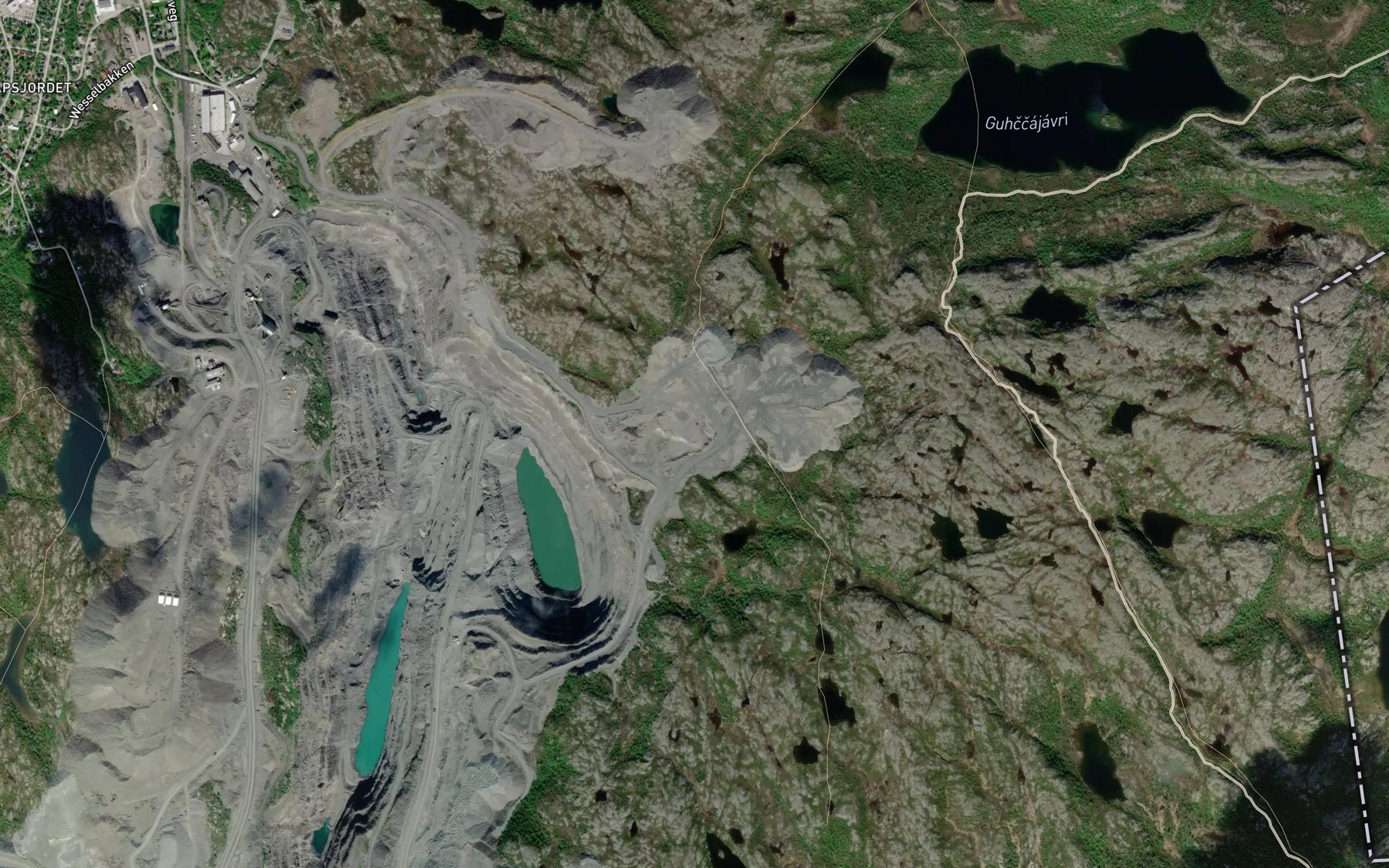 Satellite map of the Posevatn