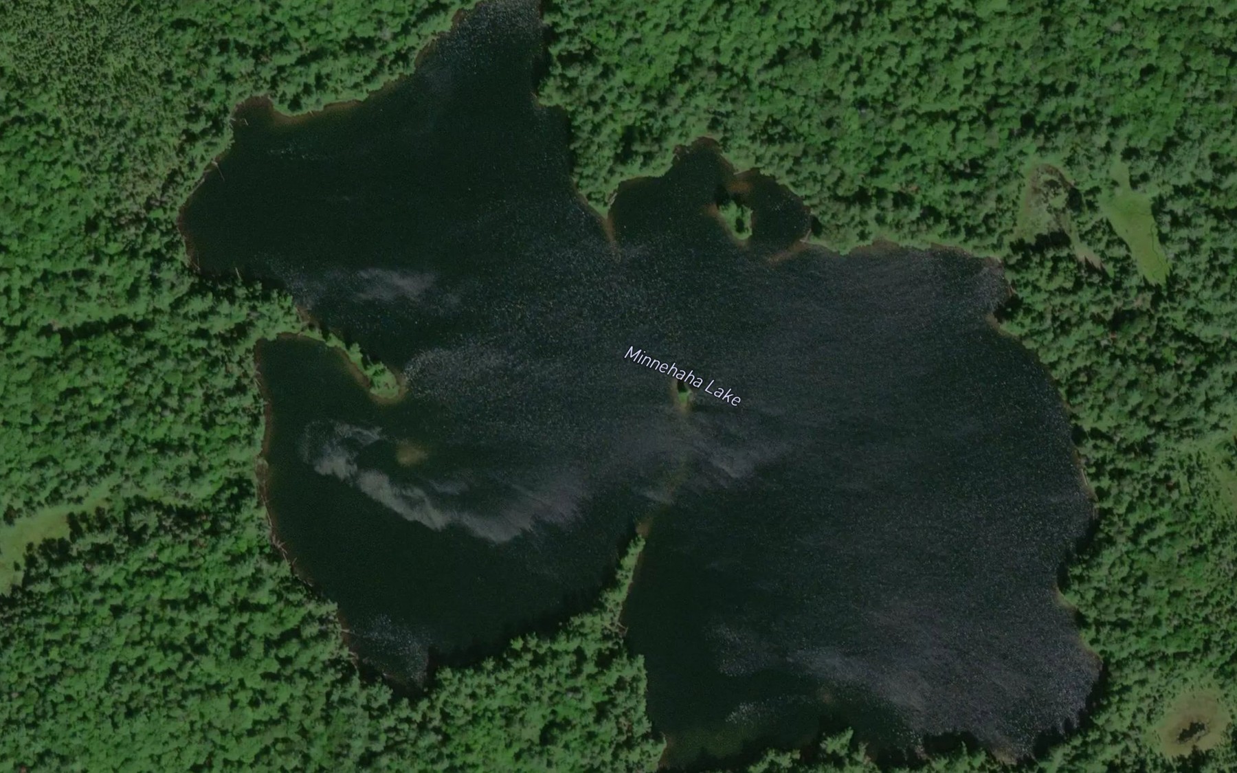 Satellite map of the Minnehaha Lake