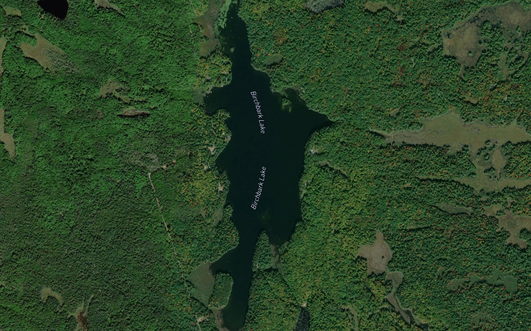 Satellite map of the Birchbark Lake