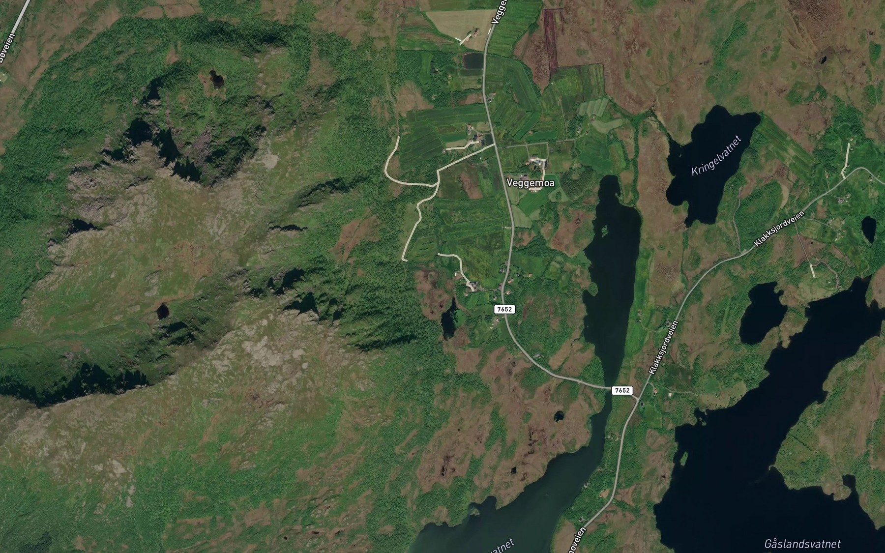 Satellite map of the Veggtjorna