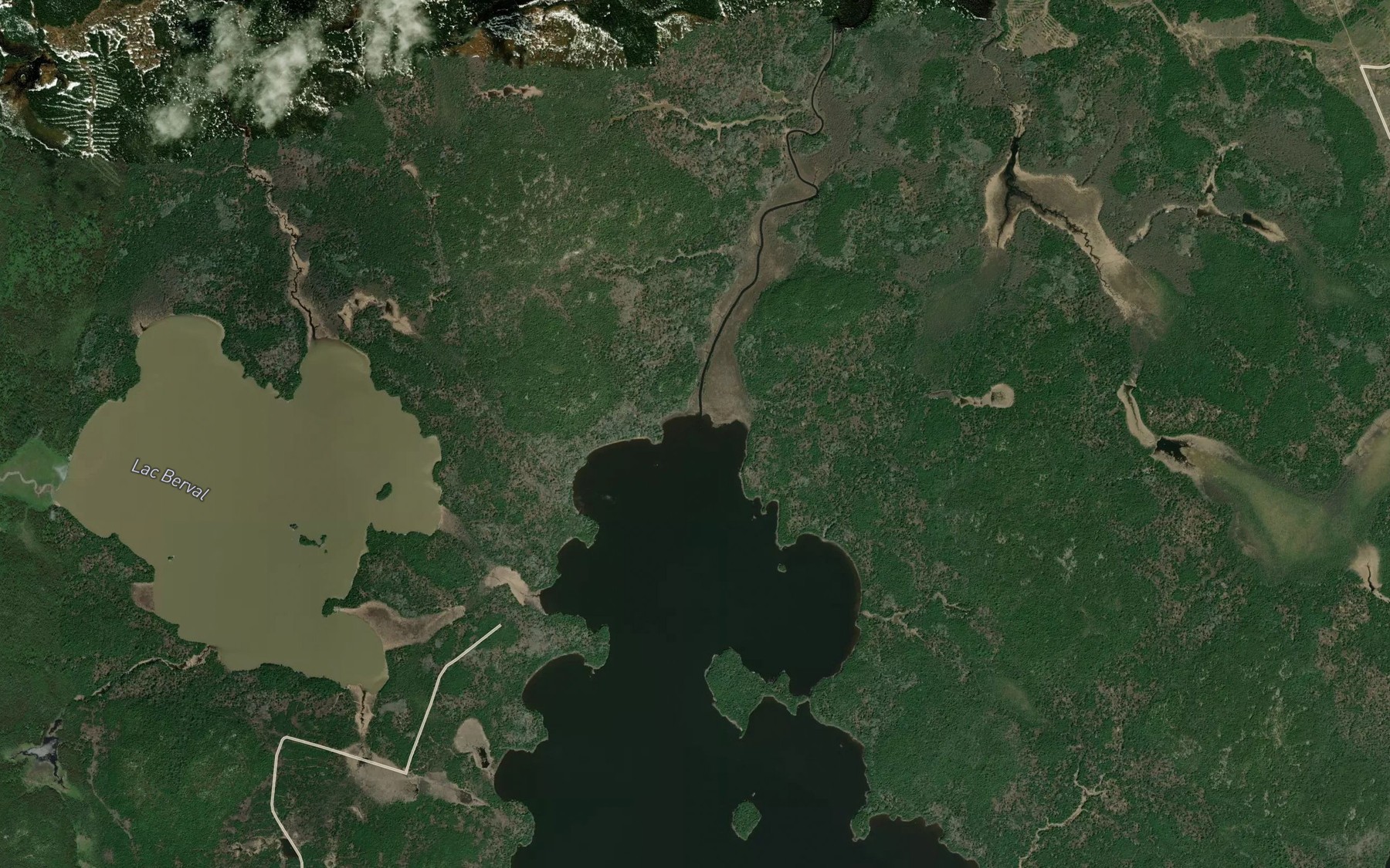 Satellite map of the Riviere Beaudry