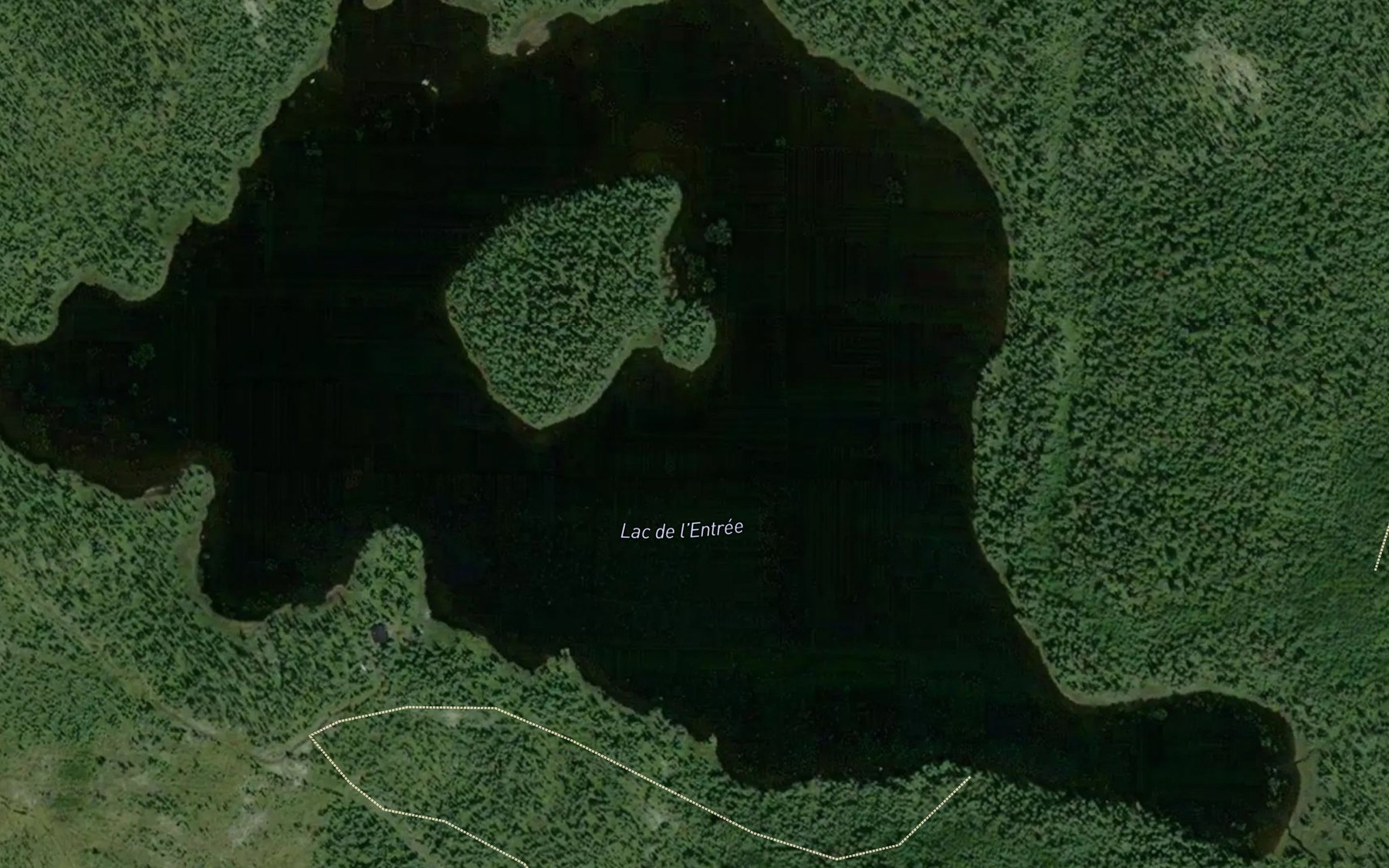 Satellite map of the Lac de l'Entree