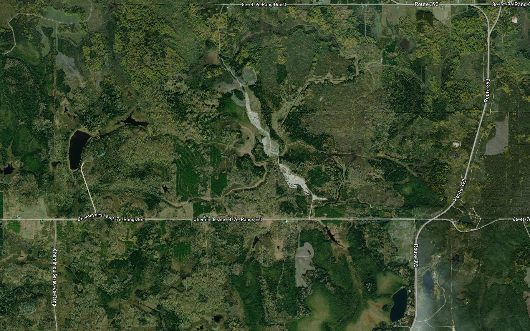 Satellite map of the Branche Desrivieres