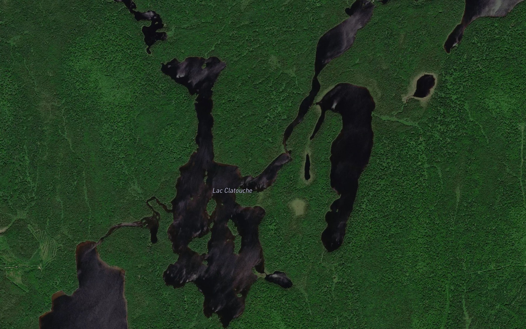 Satellite map of the Lac Clatouche