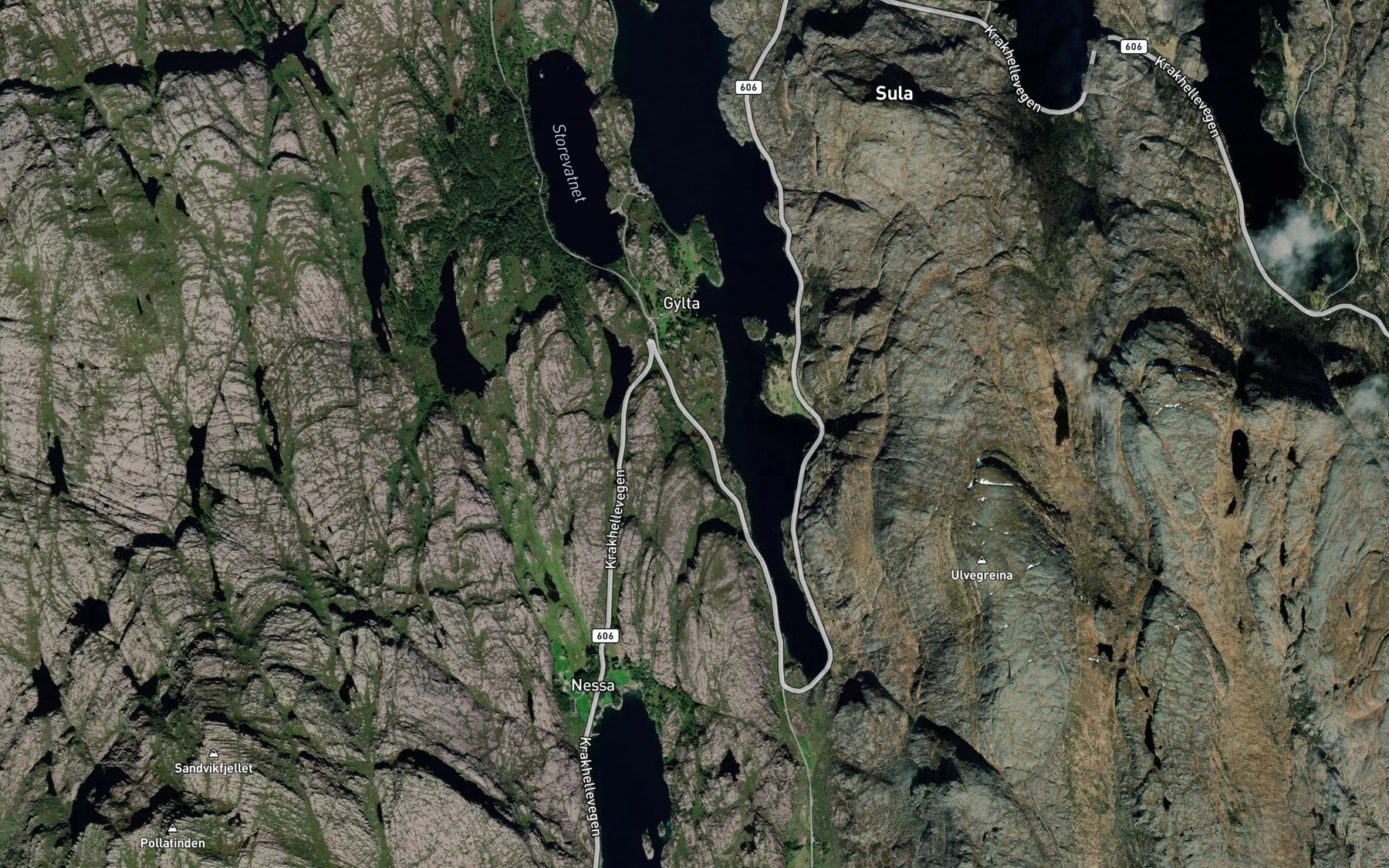 Satellite map of the Holen